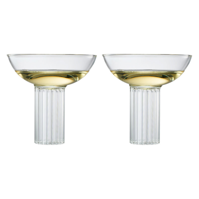 Set of two Rialto champagne coupe glasses