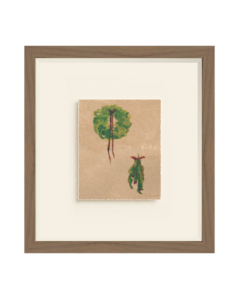 Wreath I painterly evergreen wreath art print