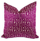 Emery Fuchsia Geometric Velvet Pillow Cover