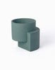 Platform Planter medium polished finish in mint and jungle