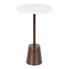 Tira Round Marble and Metal Side Table