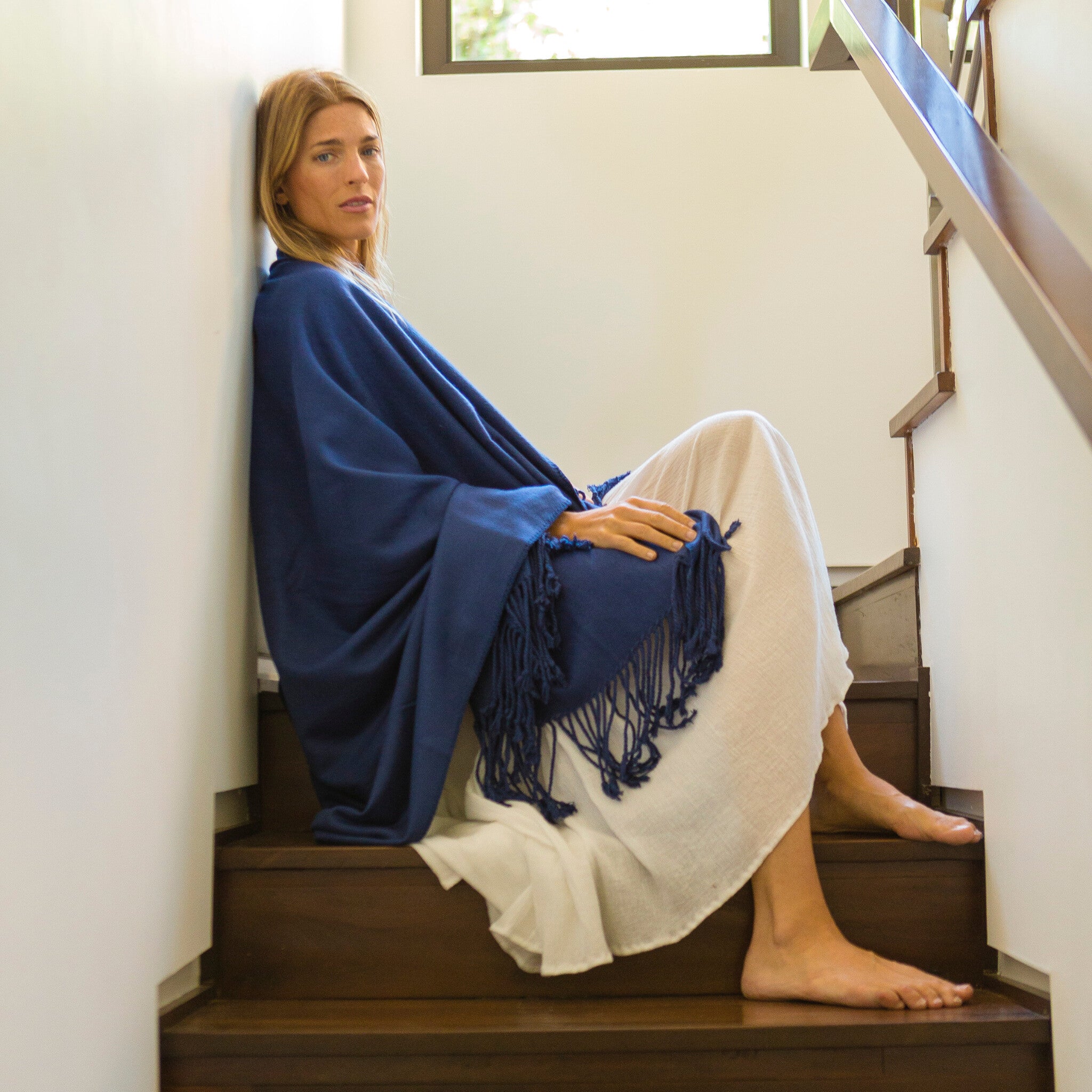 Fringe Bamboo Throw Blanket | Cashmere-Soft, 50x65 | ONE AFFIRMATION