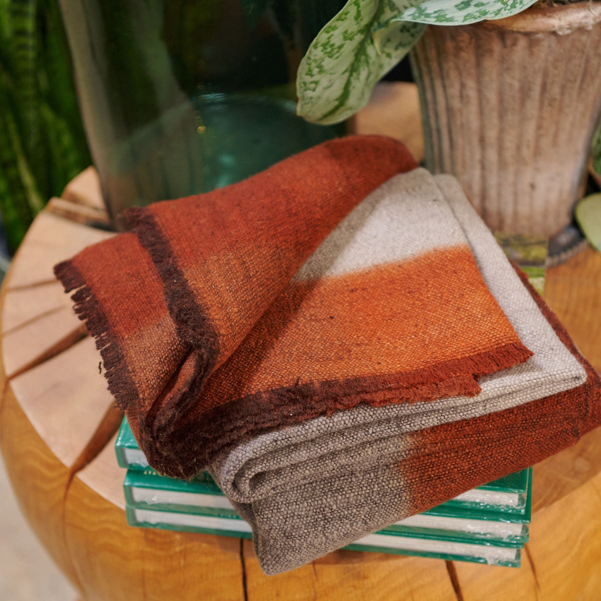 Simply Taupe brown gray hand spun merino handloom throw – One Affirmation