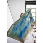 Lake Moss handwoven merino throw blanket in blue green – One Affirmation