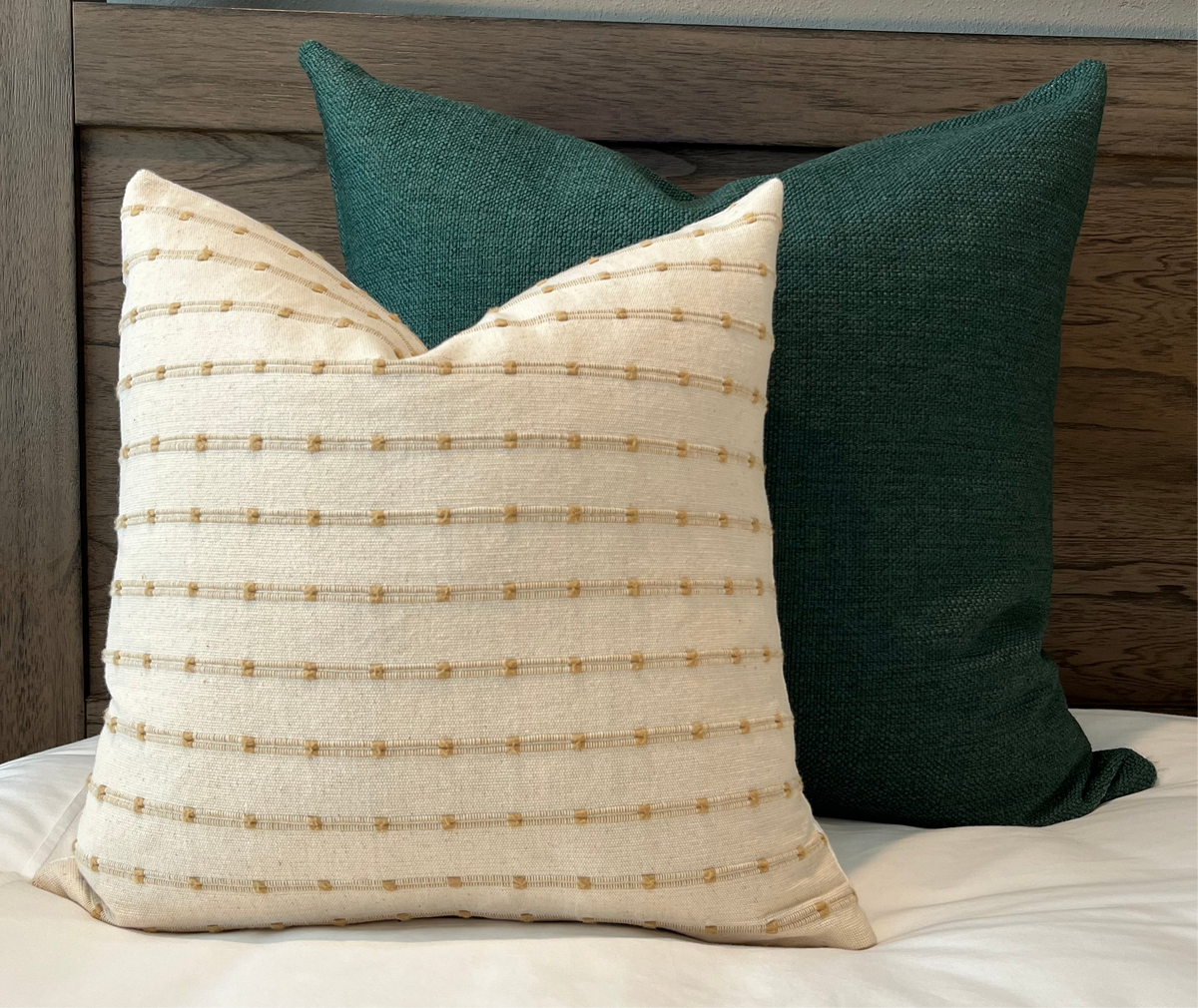 Ari Natural Beige Woven Stripe Pillow Cover – view 17