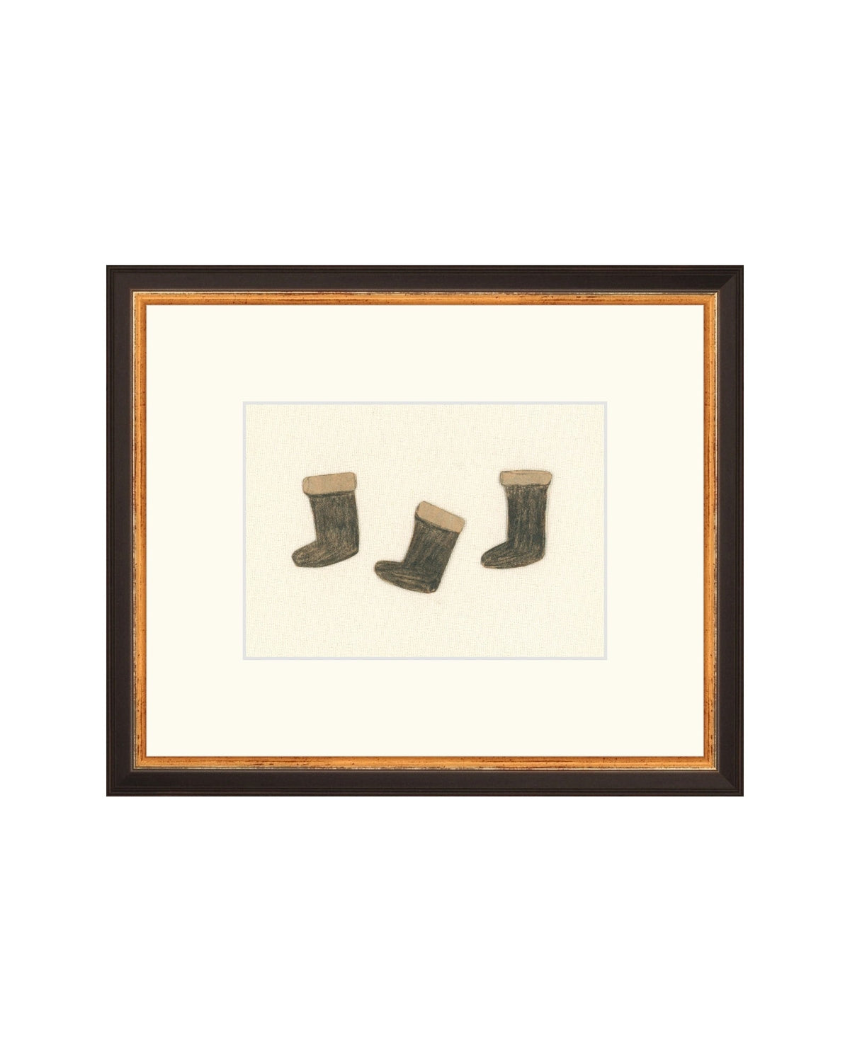 Holiday Stockings minimal Christmas art print, view 8