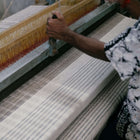 Silica Chalk off white and gray stripes handwoven throw – One Affirmation