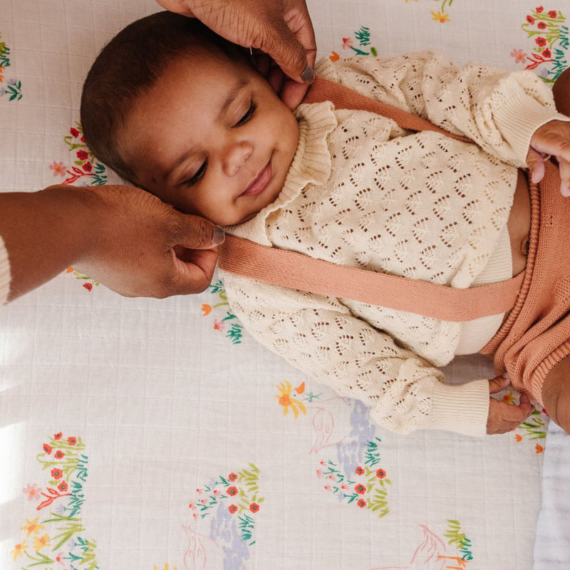 Garden Goose Crib Sheet – 100% Cotton Muslin