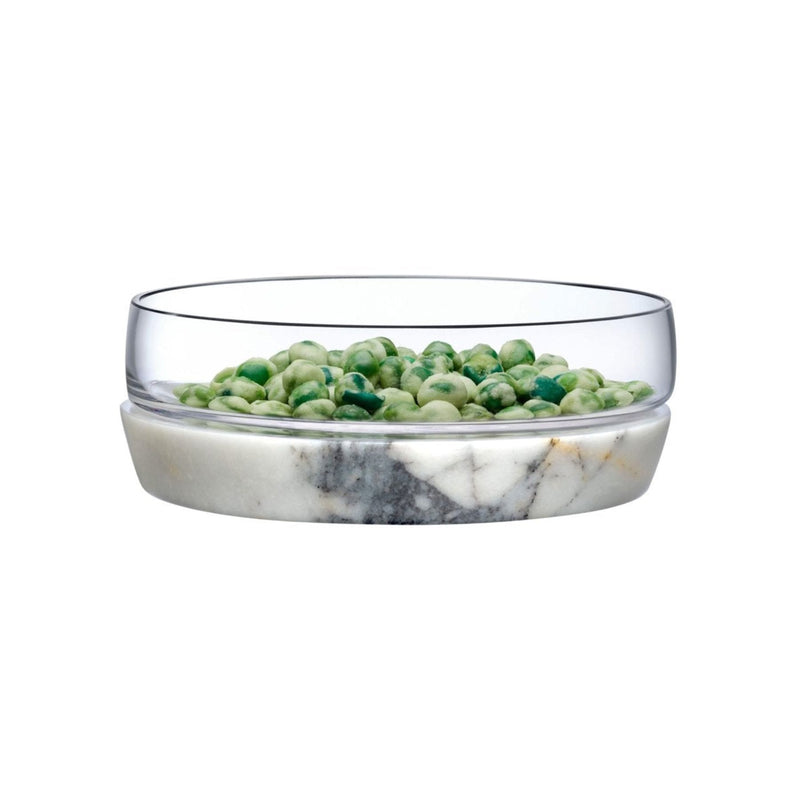 NUDE Chill large bowl with marble base for chilled serving