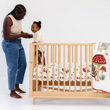 Mushroom Crib Sheet – 100% Cotton Muslin