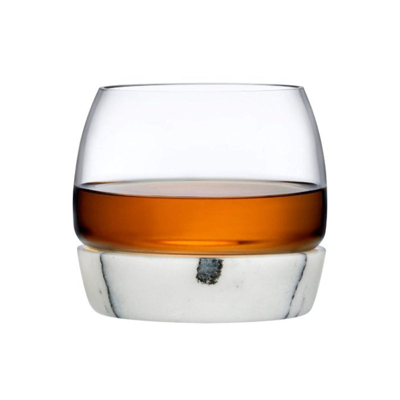 NUDE Chill Whisky Tumbler with marble base