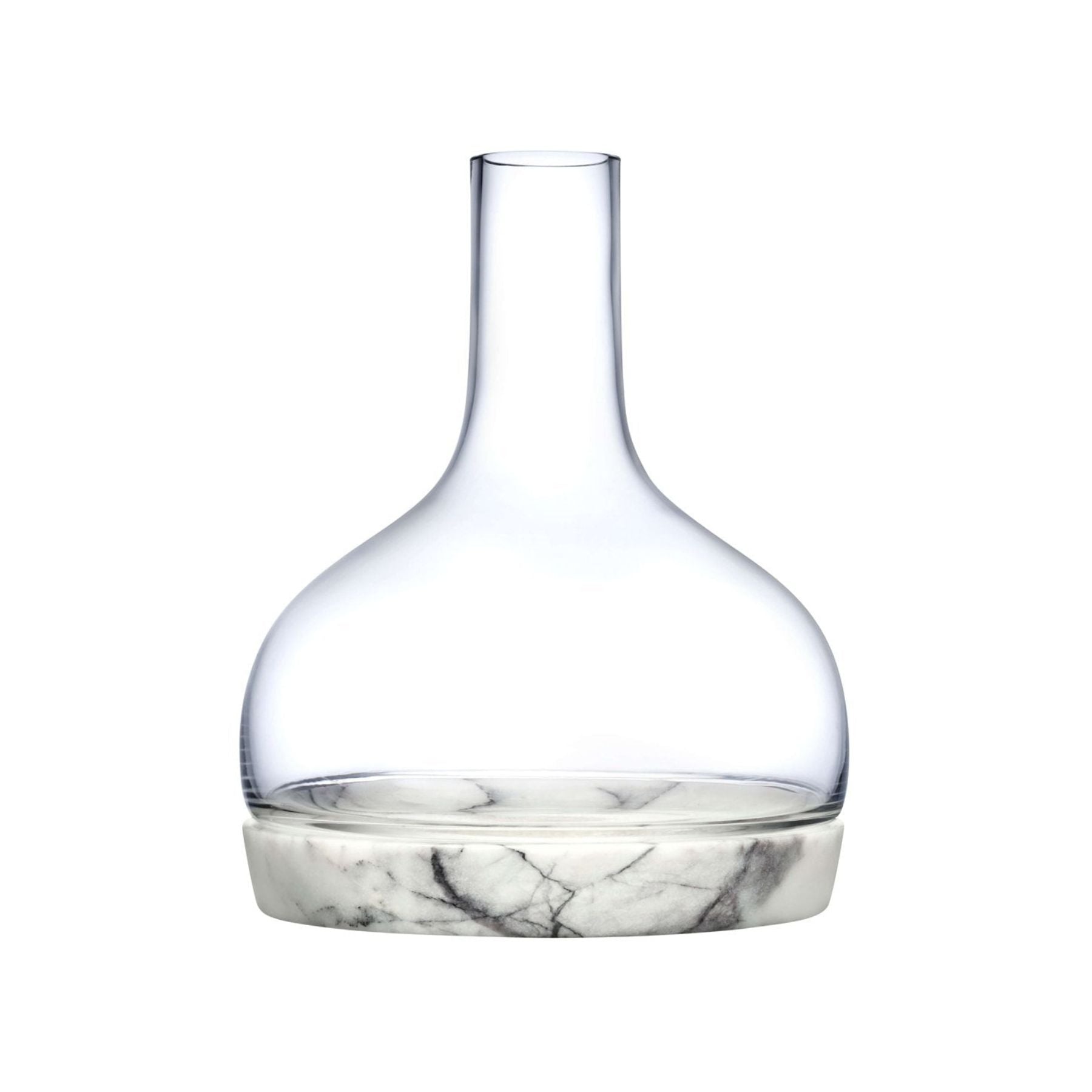 Crystal carafe with marble base for chilling drinks – NUDE Glass