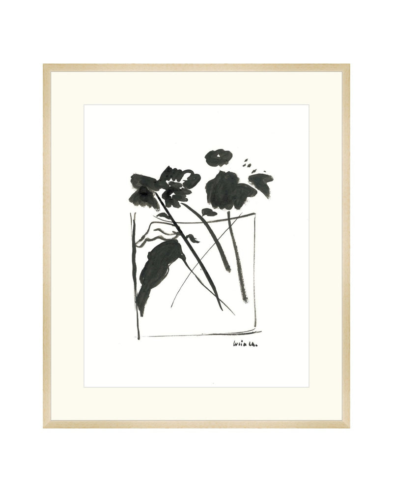 Ink Vase of Flowers