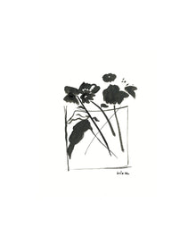 Ink Vase of Flowers