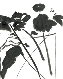 Ink Vase of Flowers