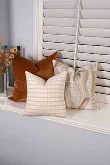 Merritt grey and taupe geometric pillow cover, view 5