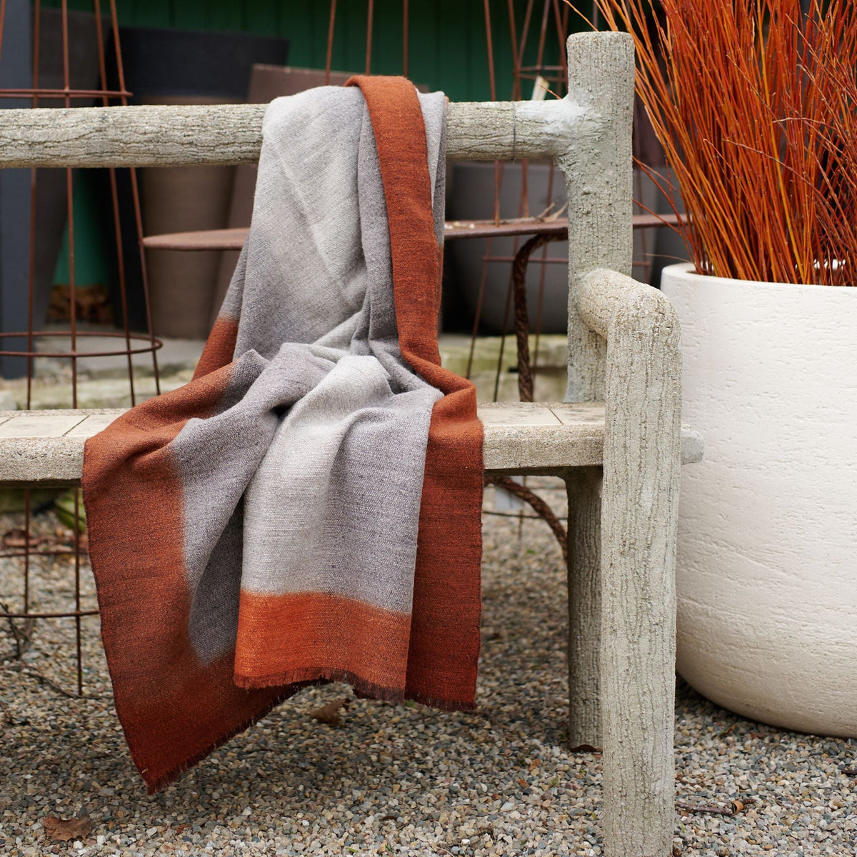 Simply Taupe brown gray hand spun merino handloom throw – One Affirmation