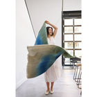 Lake Moss handwoven merino throw blanket in blue green – One Affirmation