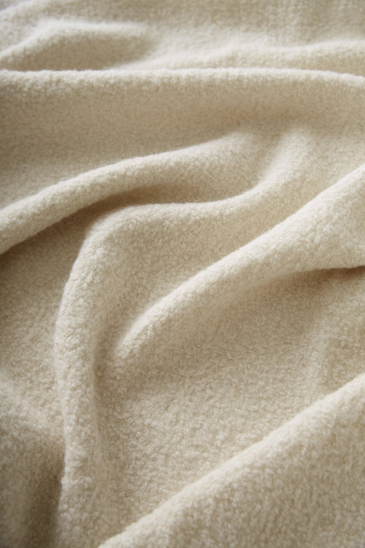 Fringe Bouclé Throw Cloud