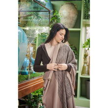 Flo Brown handloom merino wool throw, 53x53 – One Affirmation