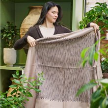 Flo Brown handloom merino wool throw, 53x53 – One Affirmation