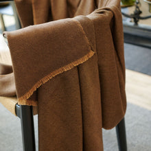 Hay Brown plush twill merino handwoven throw – One Affirmation