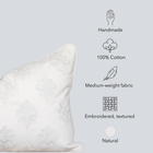 Arden Embroidered Pillow Cover | Natural | Lumbar