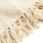 Sea Shell white textured checks handloom cotton throw – One Affirmation