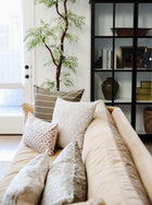 Brown Striped Pillow Cover