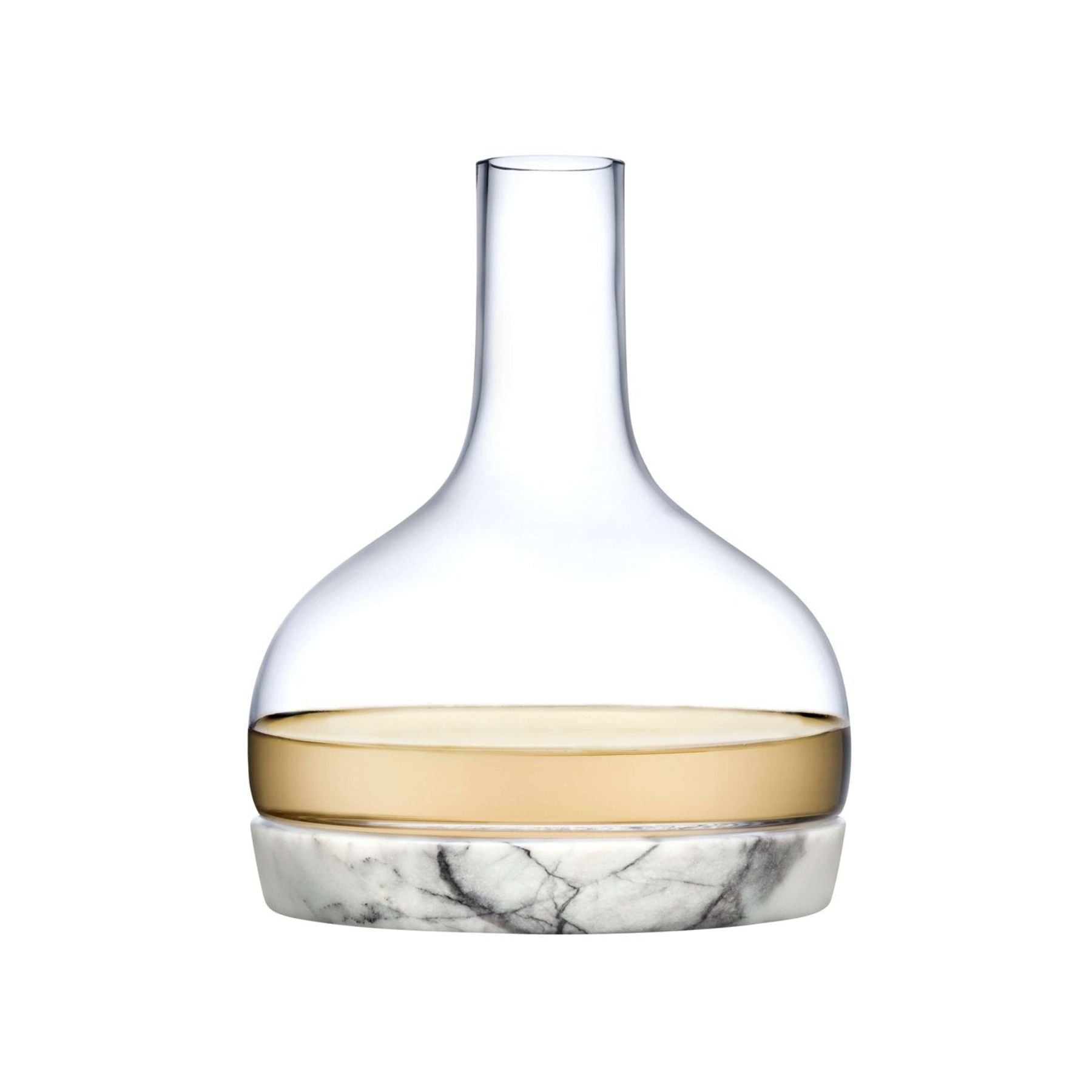 NUDE Chill Carafe with marble base – lead-free crystal decanter