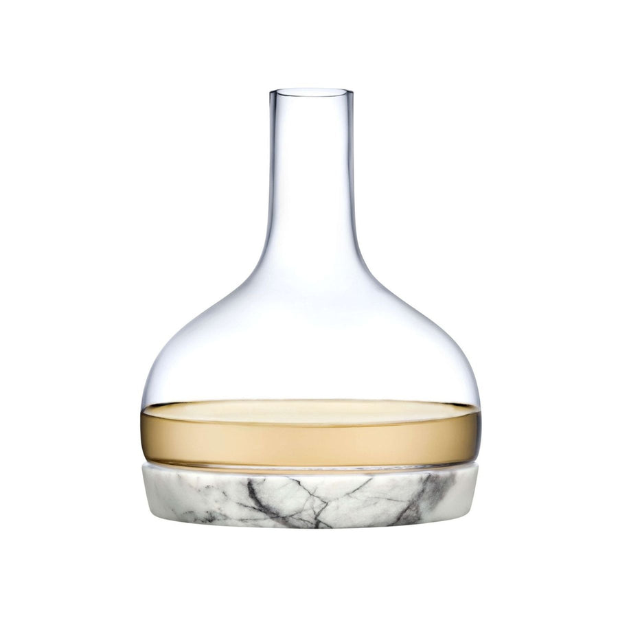 NUDE Chill Carafe with marble base – lead-free crystal decanter
