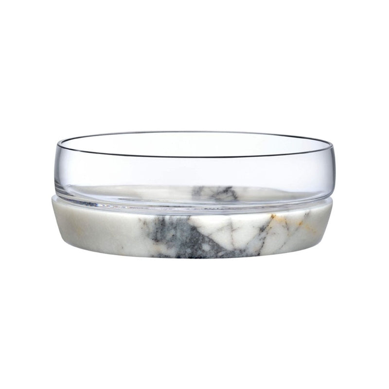 Crystal and marble serveware bowl from NUDE Glass