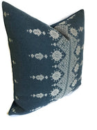 Carmania Pillow Cover in Indigo, Indoor Outdoor Pillows, Peter Dunham Textiles