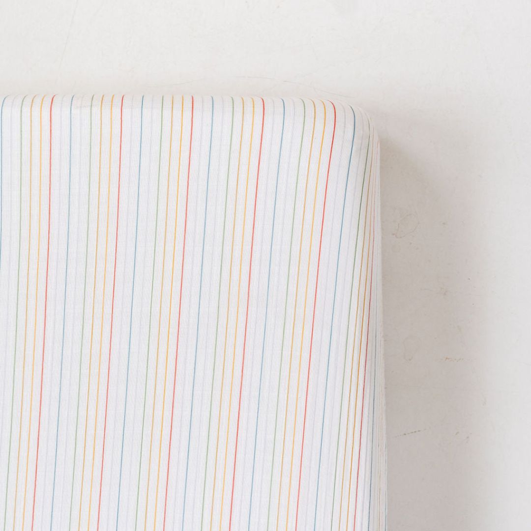 Rainbow Stripe Crib Sheet – 100% Cotton Muslin