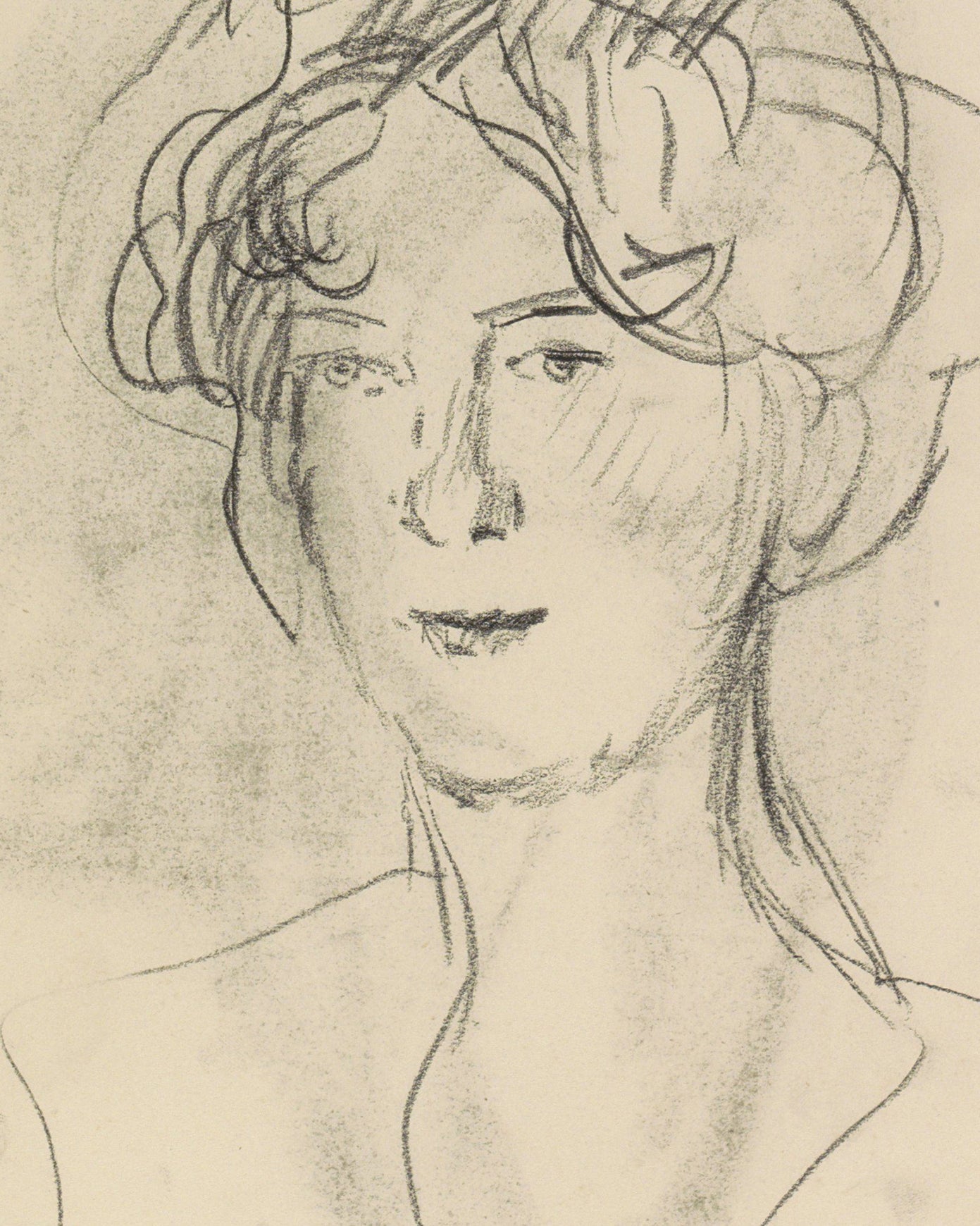 Vintage Charcoal Portrait