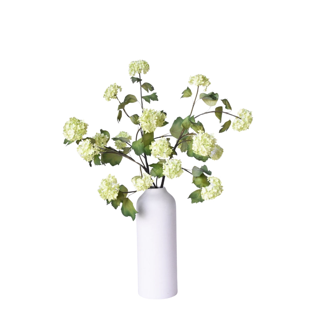 Faux Green Snowball Hydrangea Stem