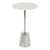 Tira Round Marble and Metal Side Table
