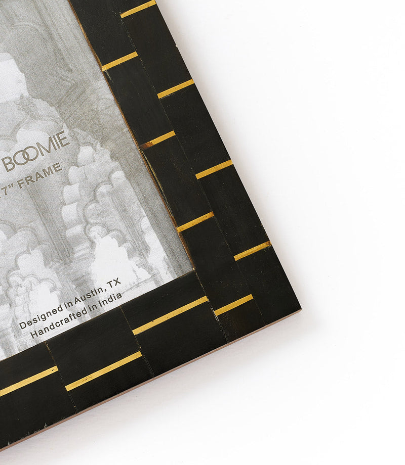 Andhera Dash 5×7 handcrafted black and gold photo frame by Matr Boomie