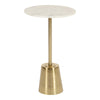 Tira Round Marble and Metal Side Table