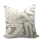 Henley Cream Velvet Abstract Pillow Cover