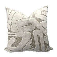 Henley Cream Velvet Abstract Pillow Cover