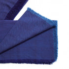 Cobalt Blue herringbone plush merino handwoven throw – One Affirmation