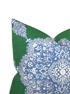 Medallion Pillow Cover in Blue and Green