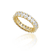 Oval eternity band with sparkling Czech stones
