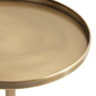 Tira Round Metal and Wood Side Table