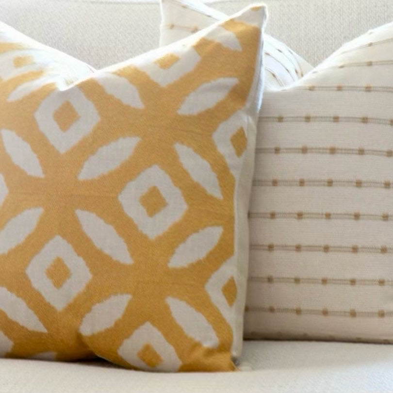 Ari Natural Beige Woven Stripe Pillow Cover – view 9