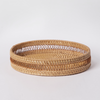 Round Rattan Tray