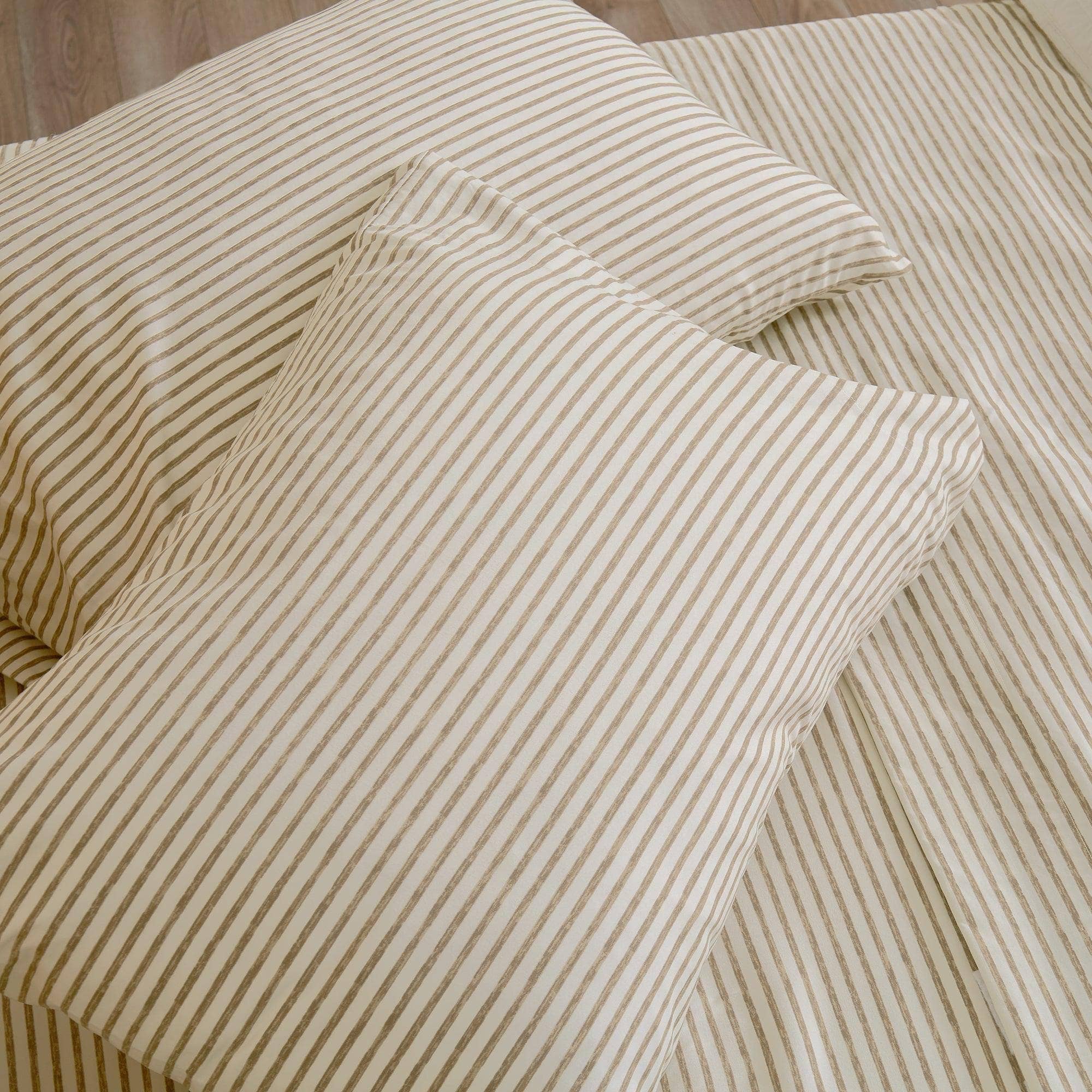 Striped Microfiber Sheet Set