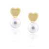 Pearly Heart Stud silver