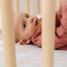 Rainbow Stripe Crib Sheet – 100% Cotton Muslin